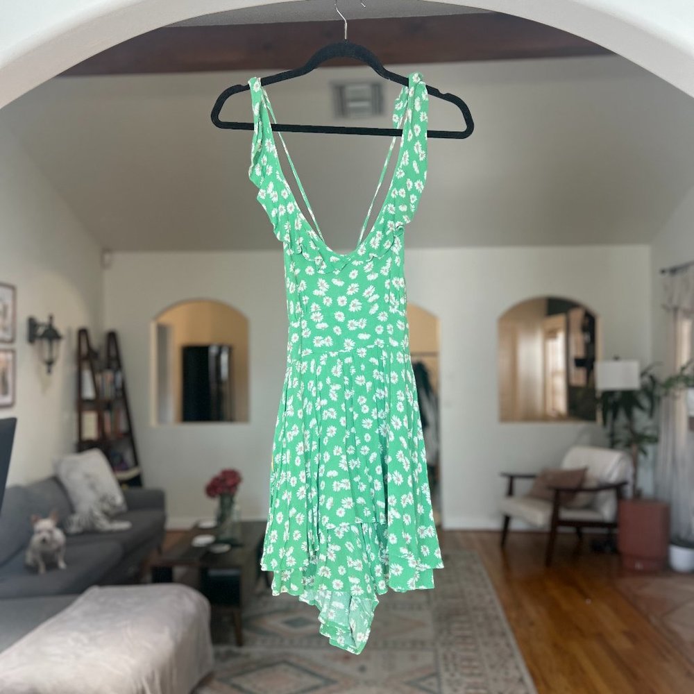UO - Green Floral Romper - Medium